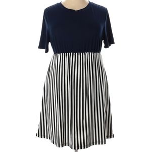 Shein 2X Navy Knee Length Summer Dress